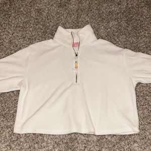Stoney Clover Lane x Target quarter zip cropped Terri cloth sweatshirt